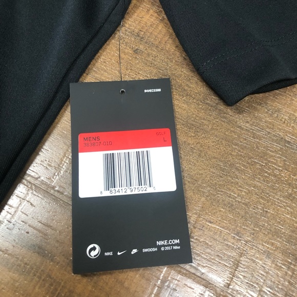 Nike Dri-Fit men's black golf shirt, large, NWT - Picture 6 of 9